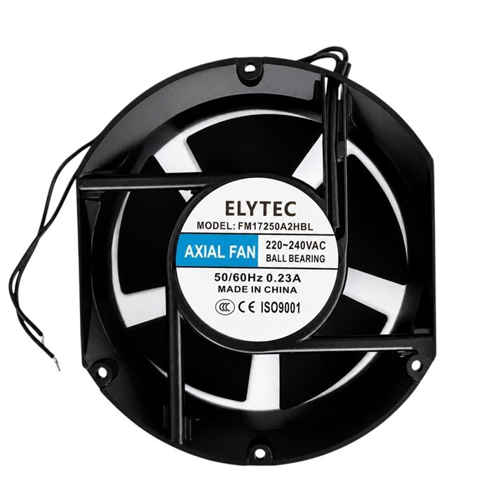 Ventilador axial ElyTec FM17250A2HBL de 172 × 150 × 51 mm